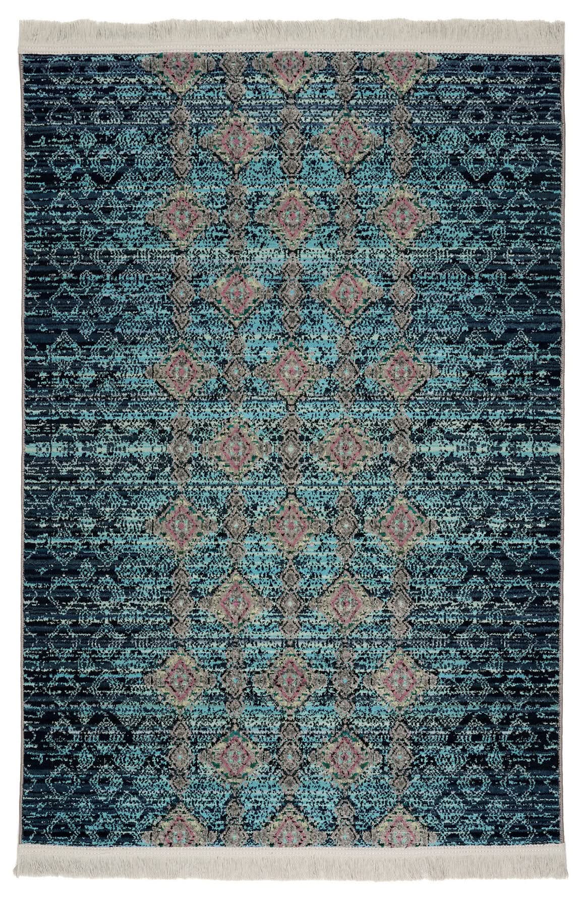 Modern Faded Area Rug Blue Grey - beUNIQ - blue grey rug - 100cm x 150cm - CH013