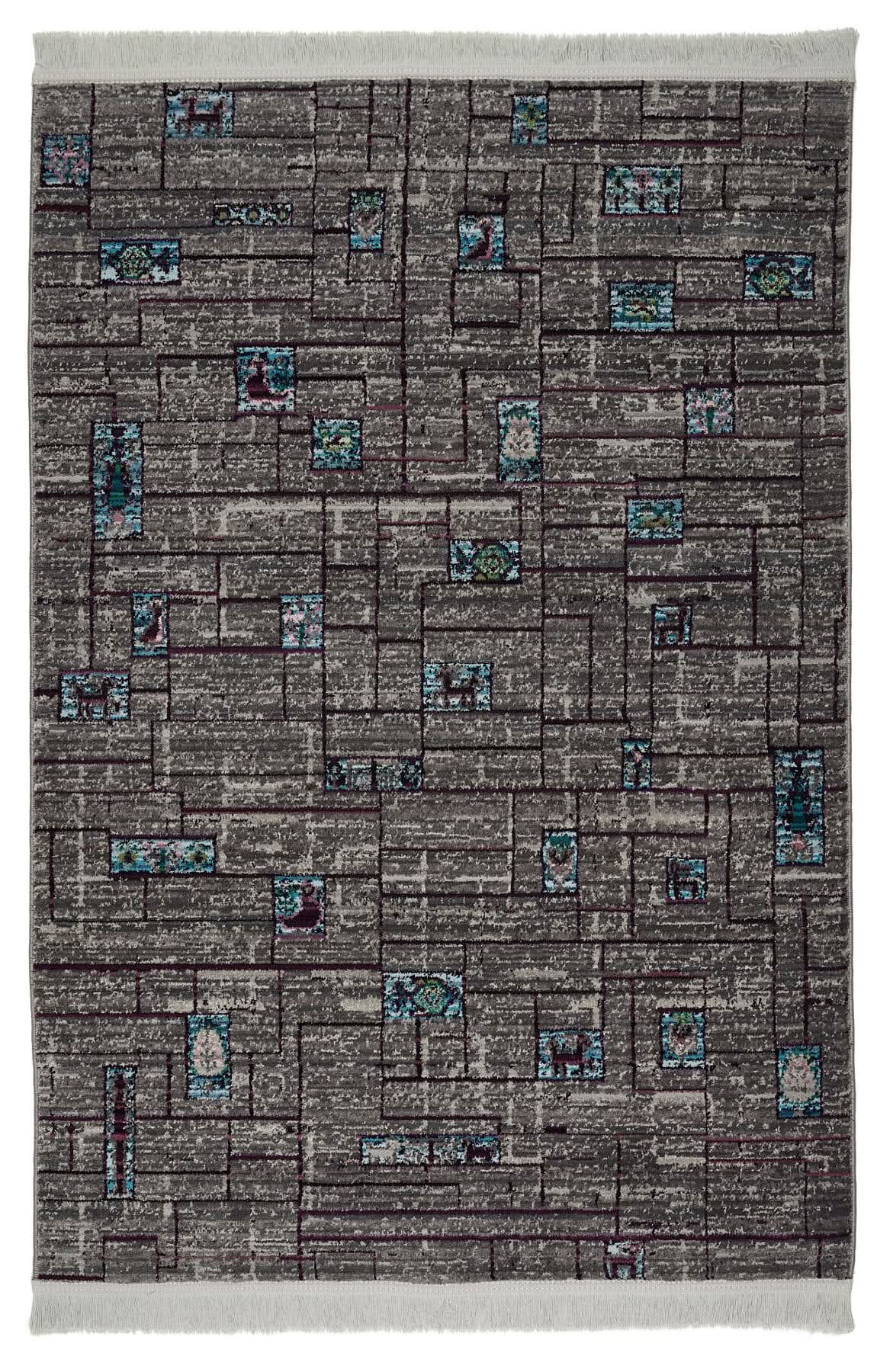Modern Faded Area Rug Stain Resistant - beUNIQ - bedroom rug - 100cm x 150cm - CH019