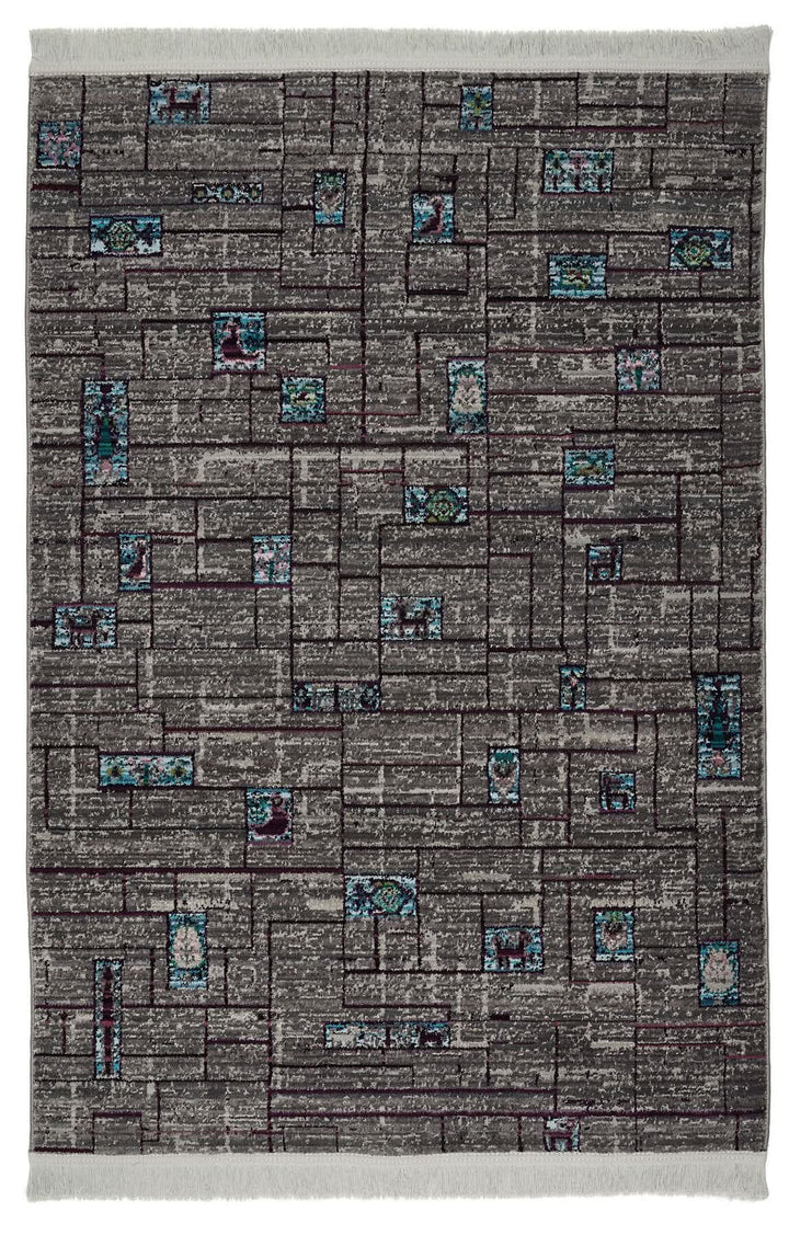 Modern Faded Area Rug Stain Resistant - beUNIQ - bedroom rug - 100cm x 150cm - CH019