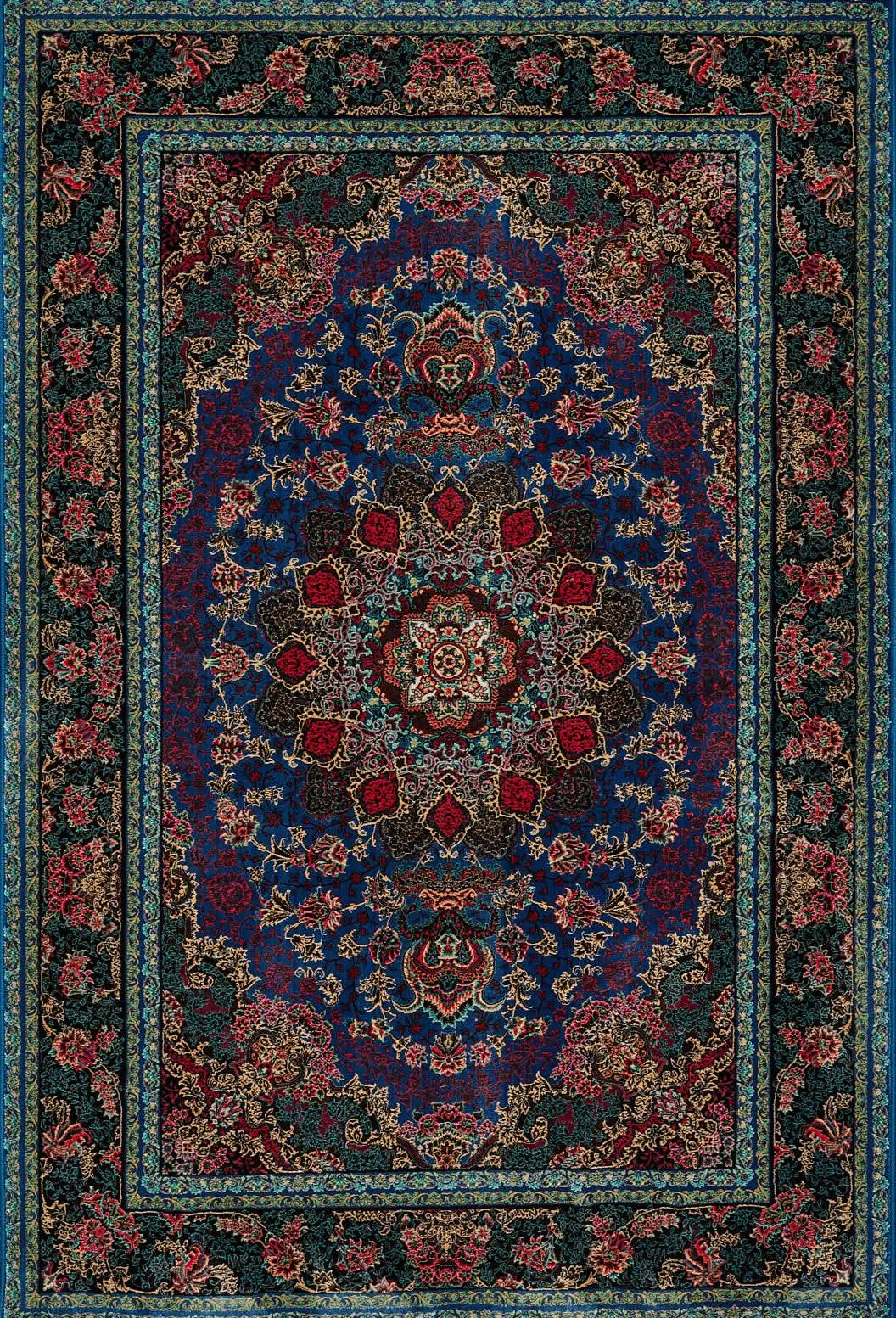 Oriental Area Rug Blue Green Traditional Pattern - beUNIQ - Blue and Green Rug - 100cm x 150cm - Created by Product Upload