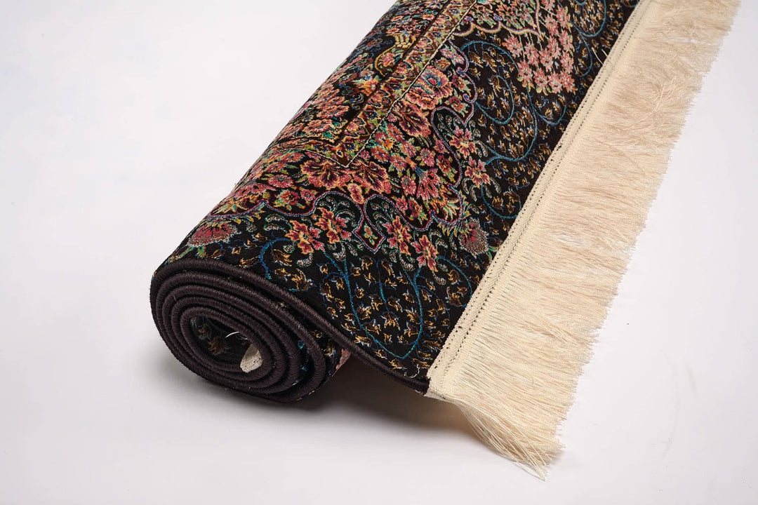 Oriental Pattern Traditional Rug Red Black - beUNIQ - Created by Product Upload - 100cm x 150cm - durable living room rug
