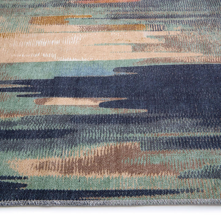 Origins Sedona Washable Area Rug Rust and Navy Abstract - beUNIQ - chenille rug - 67x200 - Created by Product Upload