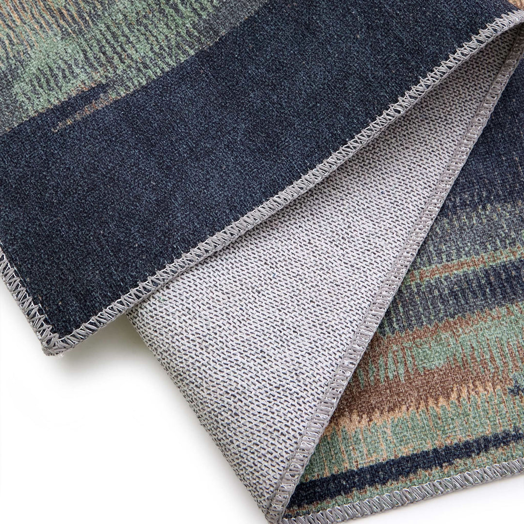 Origins Sedona Washable Area Rug Rust and Navy Abstract - beUNIQ - chenille rug - 67x200 - Created by Product Upload