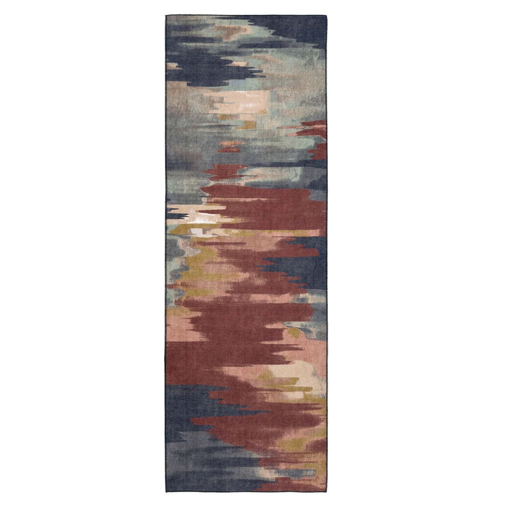 Origins Sedona Washable Area Rug Rust and Navy Abstract - beUNIQ - chenille rug - 67x200 - Created by Product Upload