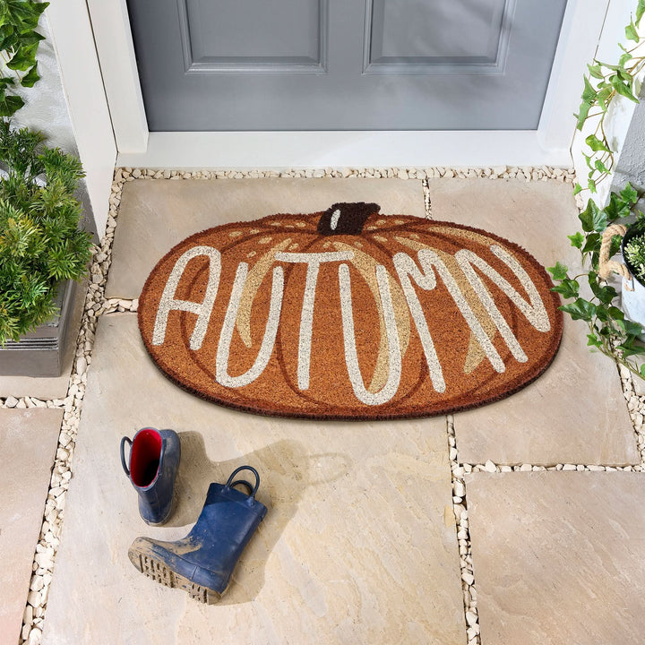 My Mat Shaped Autumn Pumpkin Coir Door Mat 40x60cm - beUNIQ - autumn door mat - Created by Product Upload