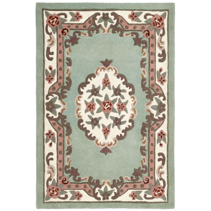 Origins Shensi Hand Tufted Pure Wool Green Traditional Area Rug - beUNIQ - Created by Product Upload - 60cm x 120cm - green traditional rug