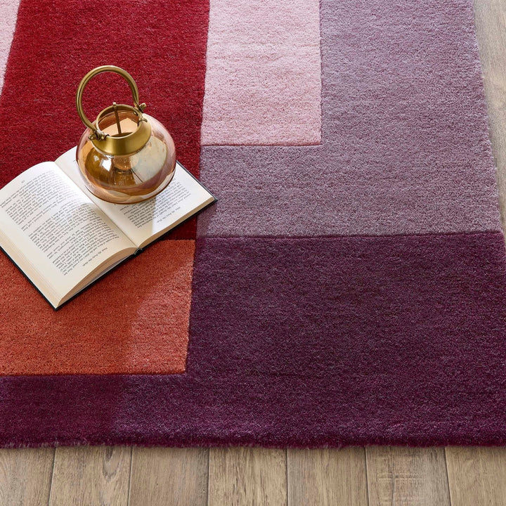 Origins Sienna Block Patterned Wool Rug Multi - Colour Geometric Design - beUNIQ - Created by Product Upload - 120x170 - living room rug