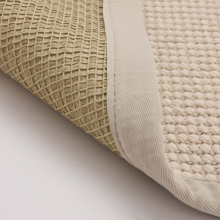 Origins Sisal Boucle Textured Rug With Classic Beige Border - beUNIQ - beige border rug - 67X200 - Created by Product Upload