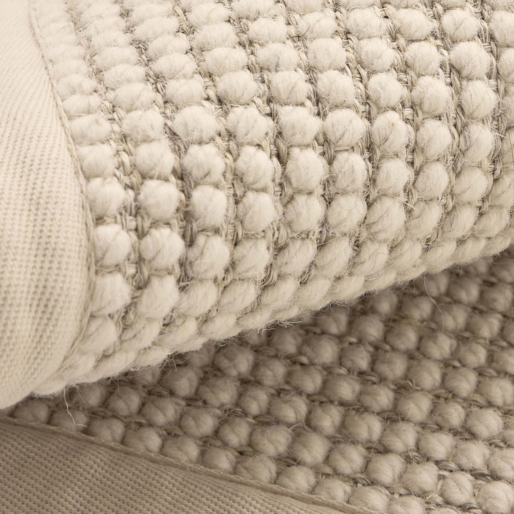 Origins Sisal Boucle Textured Rug With Classic Beige Border - beUNIQ - beige border rug - 67X200 - Created by Product Upload