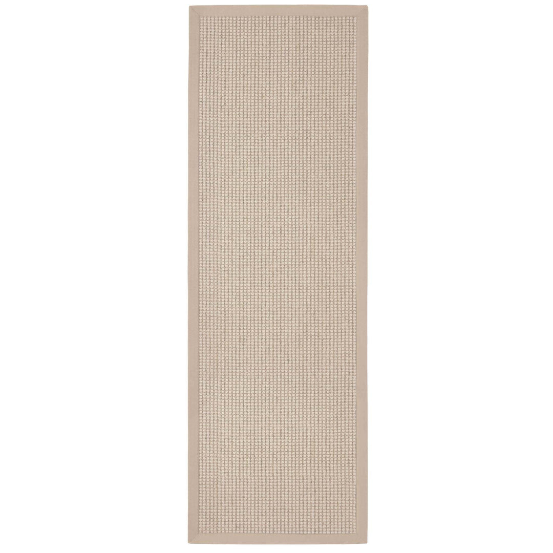 Origins Sisal Boucle Textured Rug With Classic Beige Border - beUNIQ - beige border rug - 67X200 - Created by Product Upload