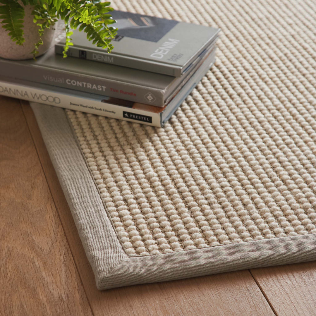 Origins Sisal Boucle Rug Featuring Soft Grey Border - beUNIQ - Boucle Rug - 80x150 - Created by Product Upload