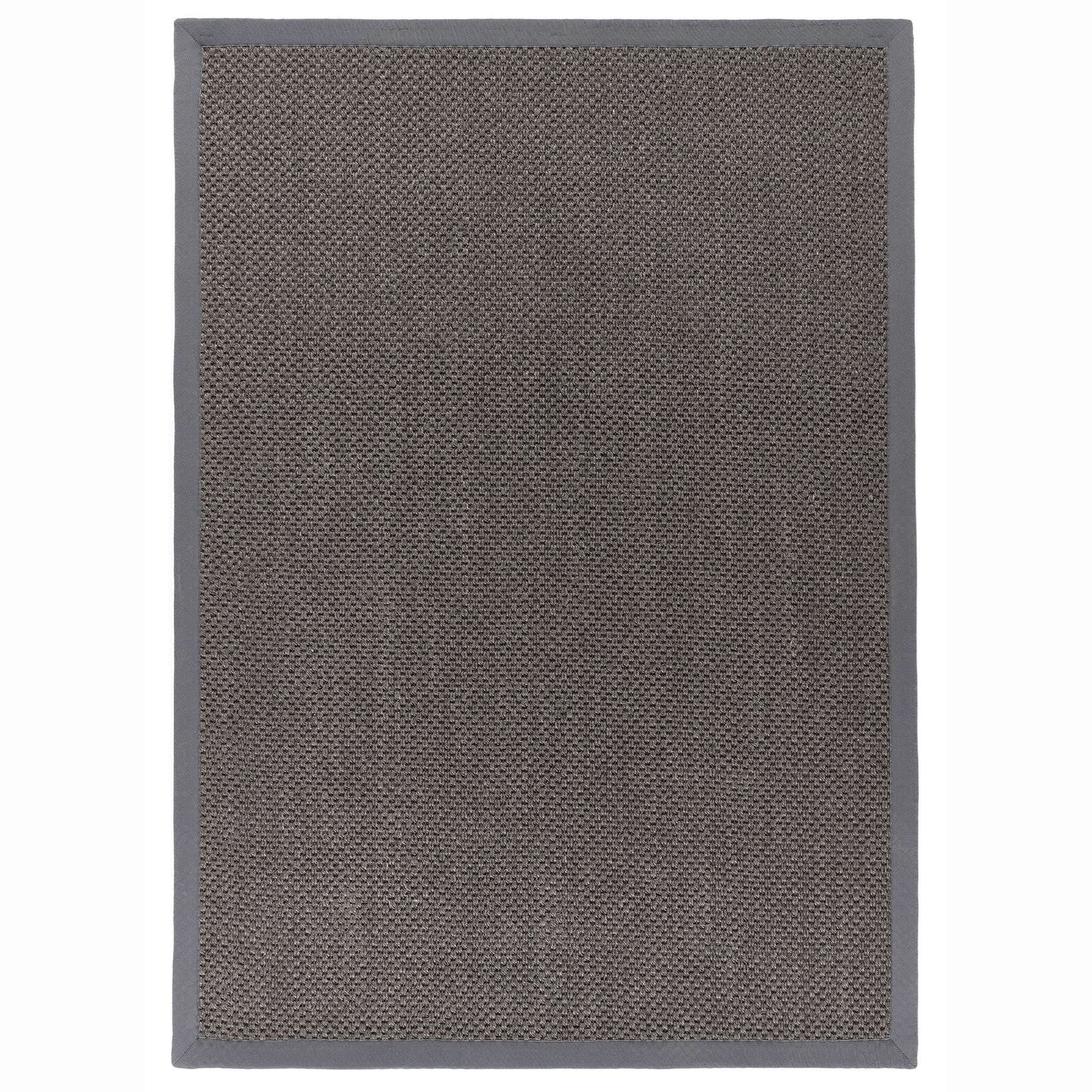 Origins Sisal Dark Grey Natural Woven Rug With Grey Border - beUNIQ - Created by Product Upload - 120x170 - dark grey rug
