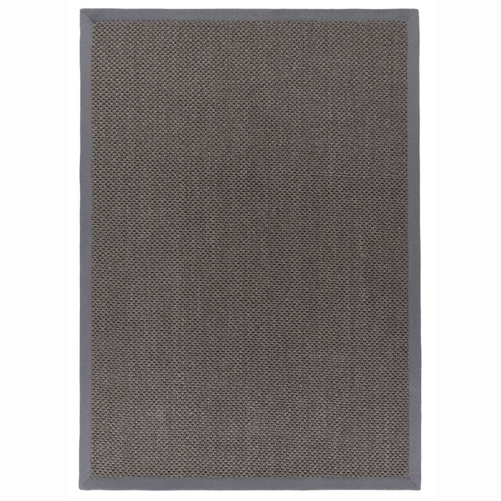 Origins Sisal Dark Grey Natural Woven Rug With Grey Border - beUNIQ - Created by Product Upload - 120x170 - dark grey rug
