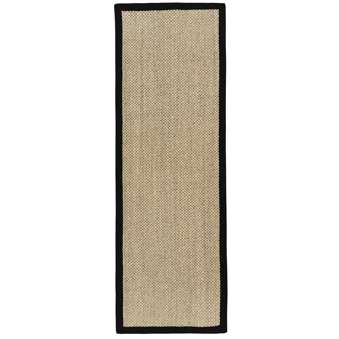 Origins Sisal Rug Light Beige with Black Border - beUNIQ - Black Border Rug - 67X200 - Created by Product Upload