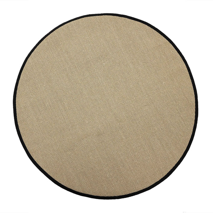 Origins Sisal Rug Light Beige with Black Border - beUNIQ - Black Border Rug - 200xCIR - Created by Product Upload