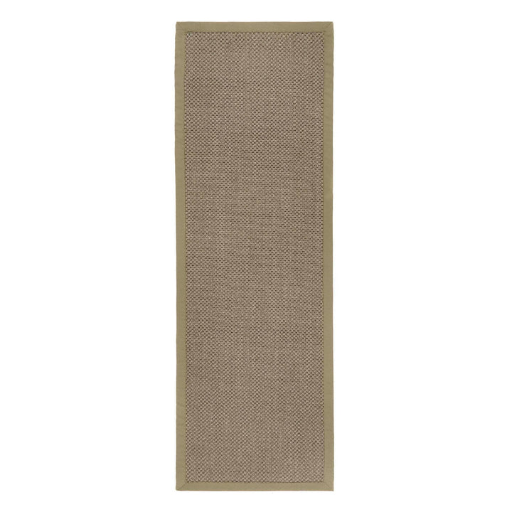 Origins Durable Sisal Sage Green Rug with Woven Border - beUNIQ - Bordered rug - 067x200 - Created by Product Upload