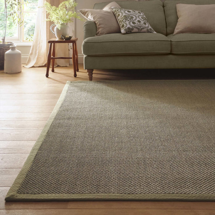 Origins Durable Sisal Sage Green Rug with Woven Border - beUNIQ - Bordered rug - 120x170 - Created by Product Upload
