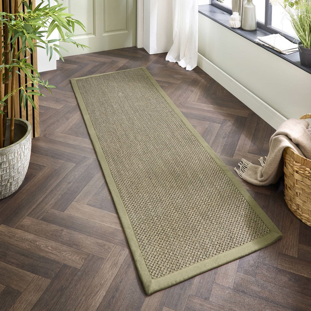 Origins Durable Sisal Sage Green Rug with Woven Border - beUNIQ - Bordered rug - 120x170 - Created by Product Upload