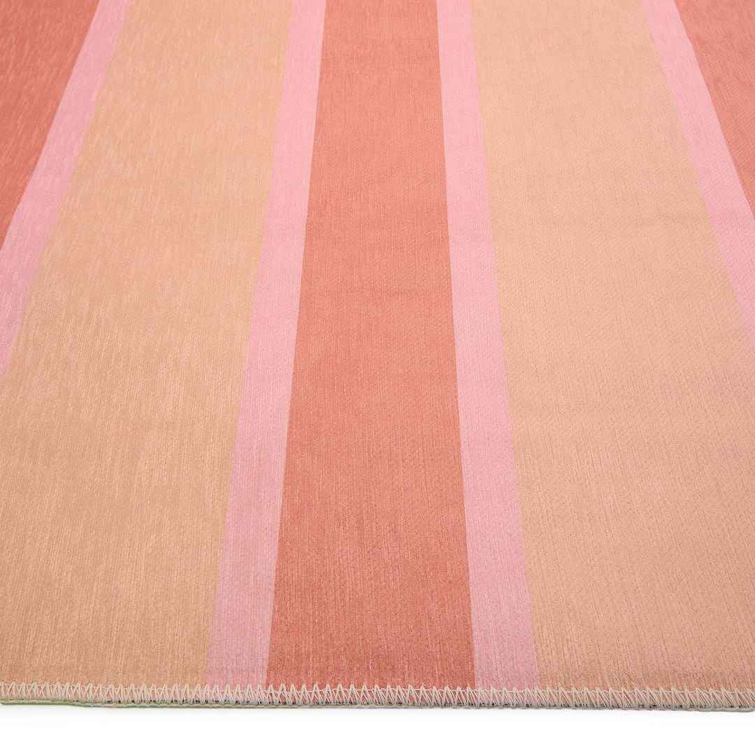 Origins Sorbet Stripe Washable Rug Chenille Non - Slip - beUNIQ - chenille rug - 67x200 - Created by Product Upload