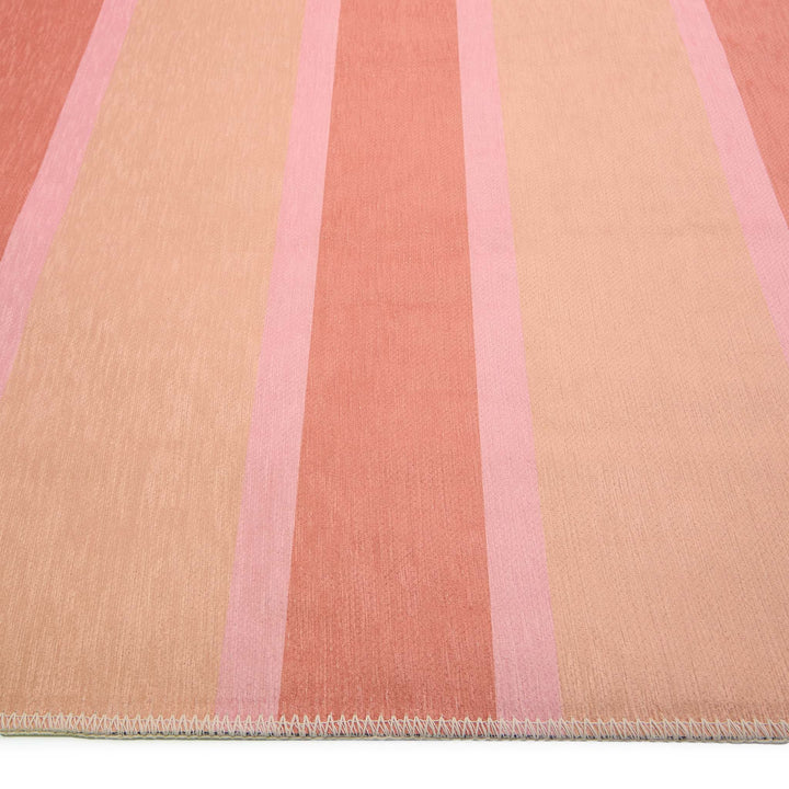 Origins Sorbet Stripe Washable Rug Chenille Non - Slip - beUNIQ - chenille rug - 67x200 - Created by Product Upload