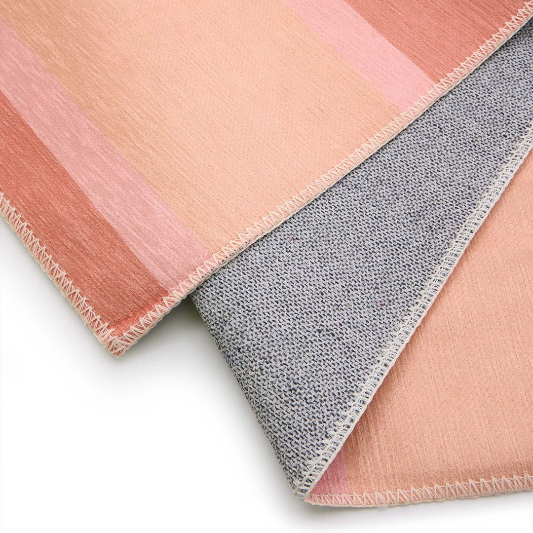 Origins Sorbet Stripe Washable Rug Chenille Non - Slip - beUNIQ - chenille rug - 67x200 - Created by Product Upload