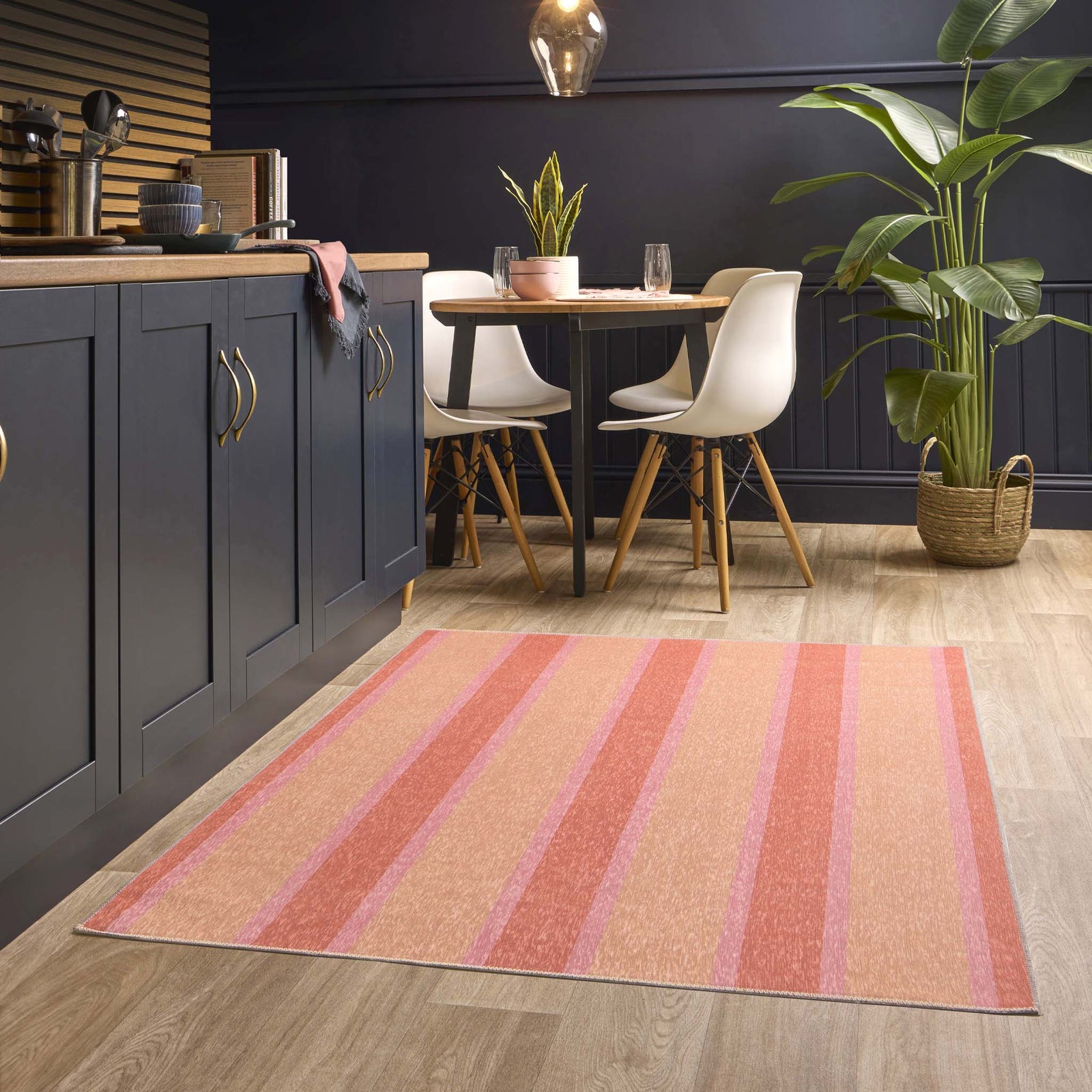Origins Sorbet Stripe Washable Rug Chenille Non - Slip - beUNIQ - chenille rug - 80x150 - Created by Product Upload