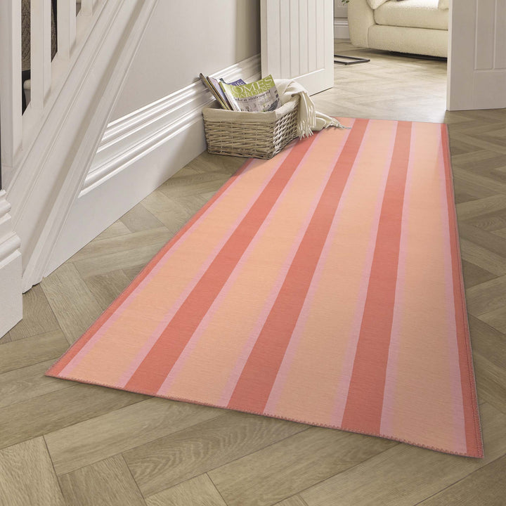 Origins Sorbet Stripe Washable Rug Chenille Non - Slip - beUNIQ - chenille rug - 67x200 - Created by Product Upload