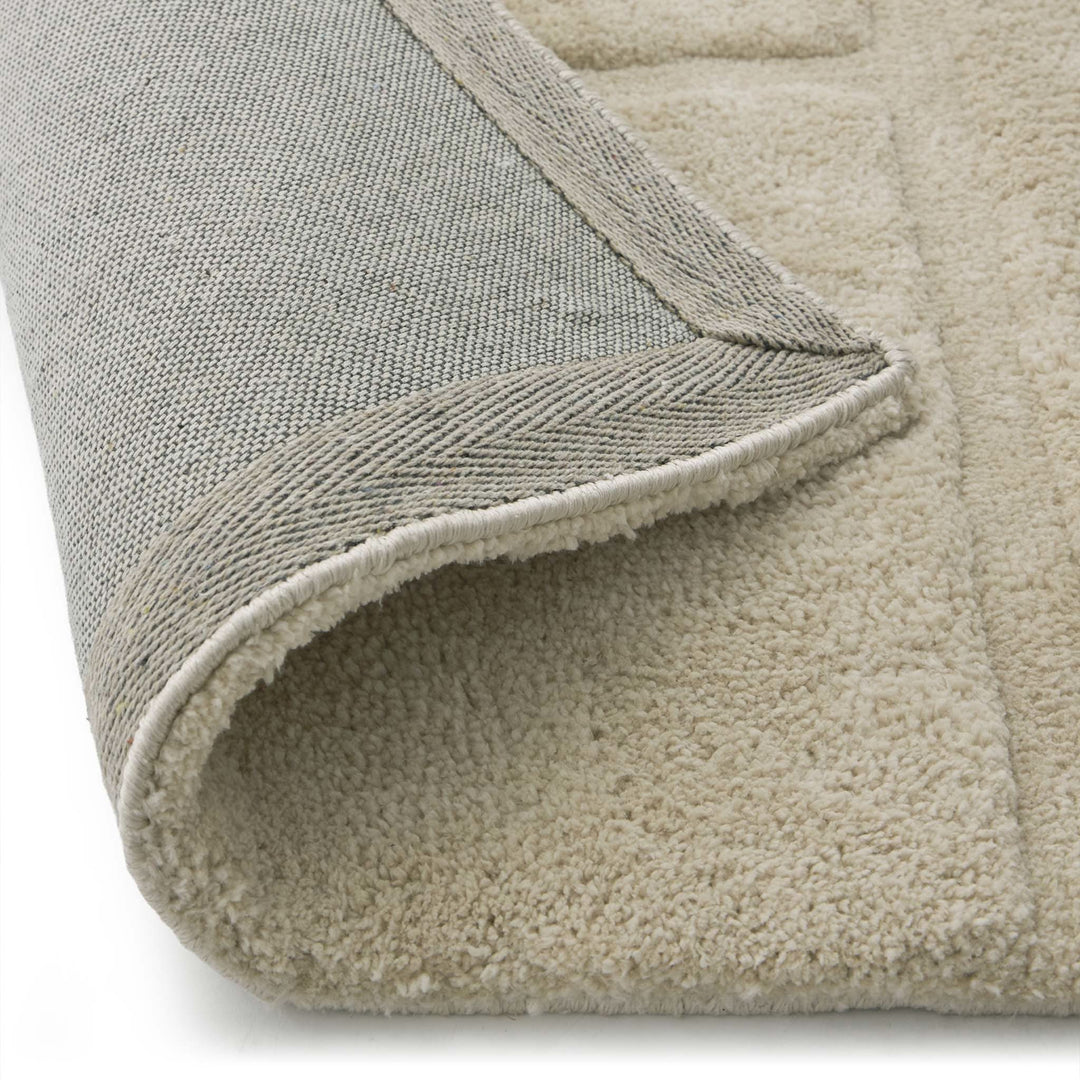 Origins Stack Geometric Patterned Rug Cream Soft Textured Modern Design - beUNIQ - cream geometric rug - 120x170 - Created by Product Upload