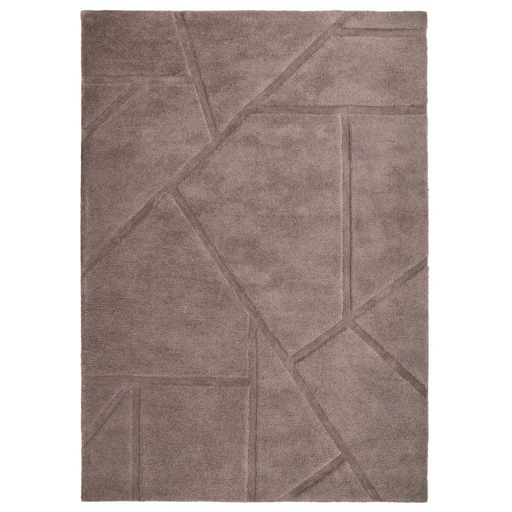 Origins Stack Geometric Rug Mauve and Grey - beUNIQ - Created by Product Upload - 120x170 - Geometric Rug