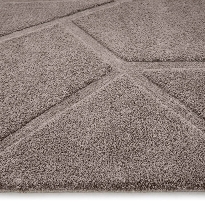 Origins Stack Geometric Rug Mauve and Grey - beUNIQ - Created by Product Upload - 120x170 - Geometric Rug