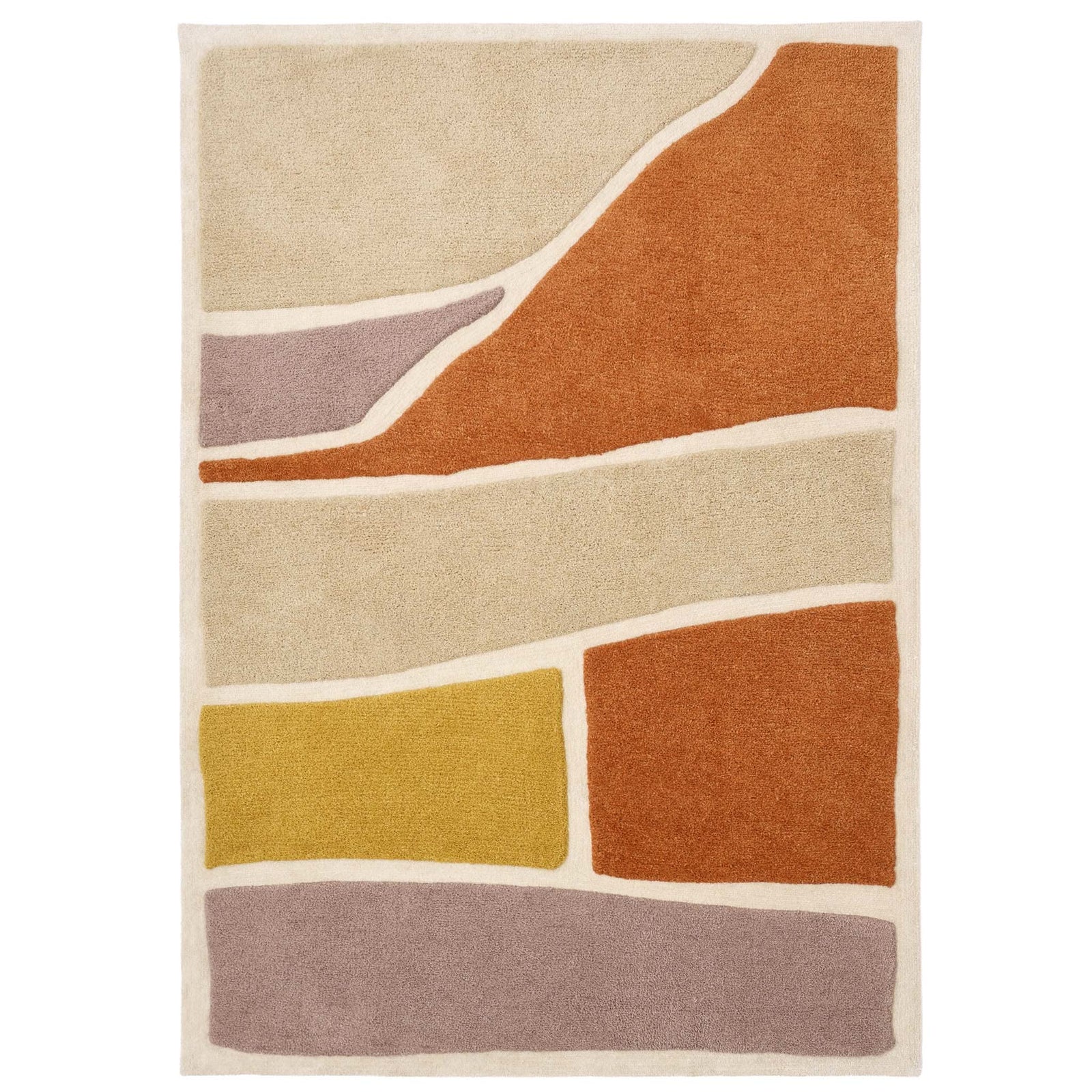 Origins Strata Terracotta Abstract Rug Contemporary Earthy Design - beUNIQ - abstract rug - 120x170 - contemporary rug