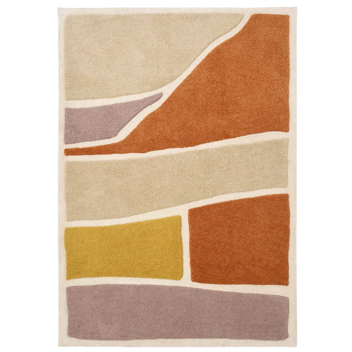 Origins Strata Terracotta Abstract Rug Contemporary Earthy Design - beUNIQ - abstract rug - 120x170 - contemporary rug