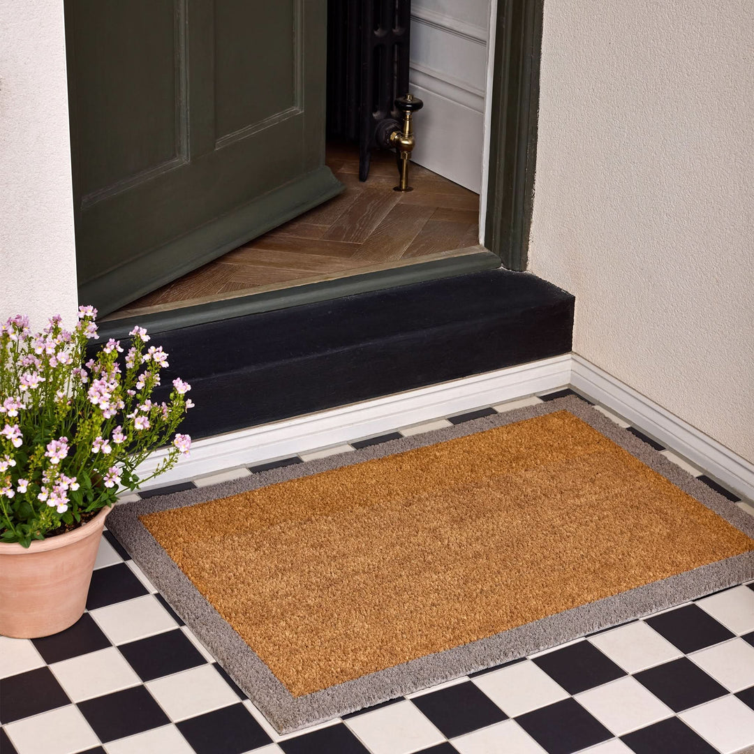 Phoenox Textiles My Mat Natural Printed Coir Doormat Taupe - beUNIQ - coir doormat - 45x75 - Created by Product Upload