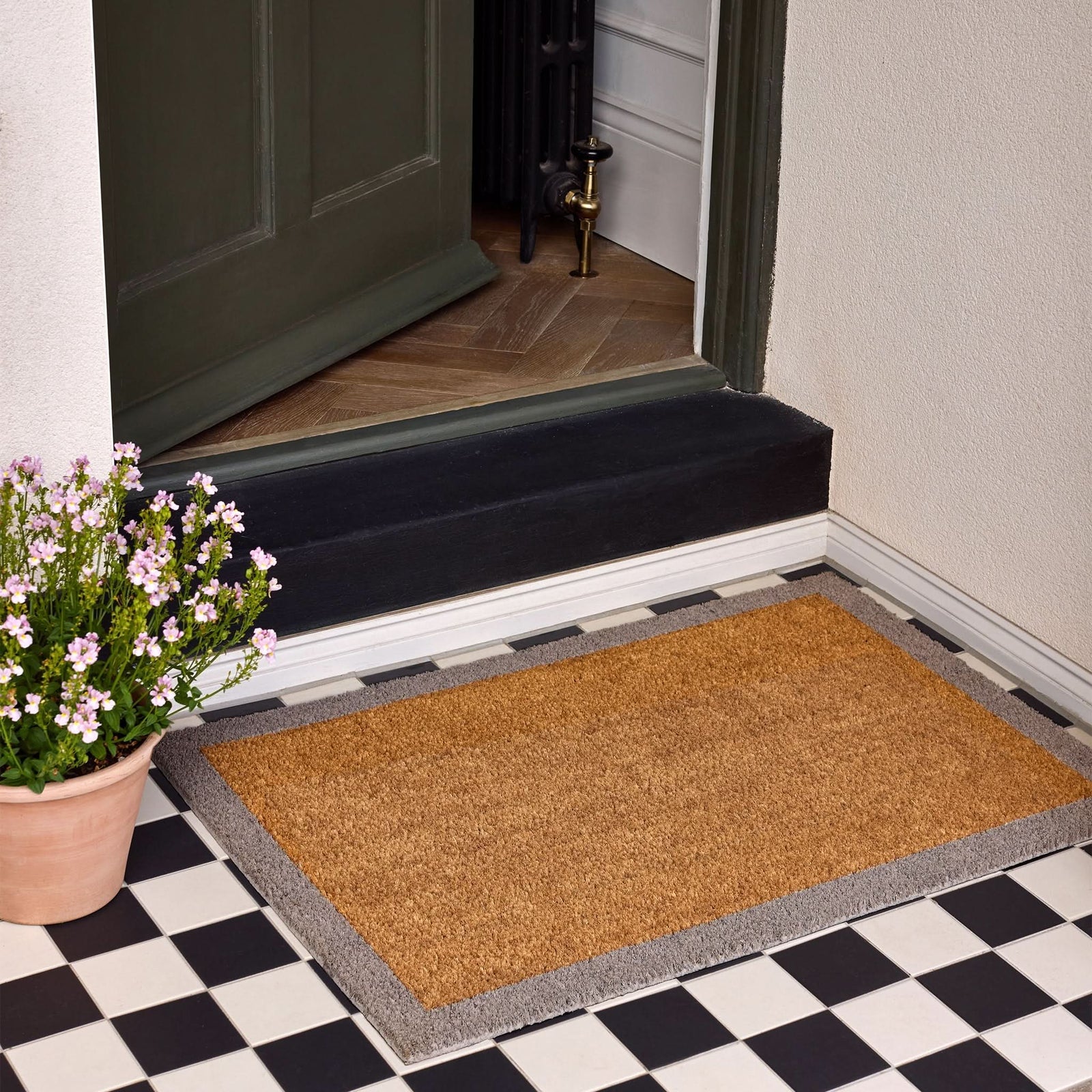 Phoenox Textiles My Mat Natural Printed Coir Doormat Taupe - beUNIQ - coir doormat - 45x75 - Created by Product Upload