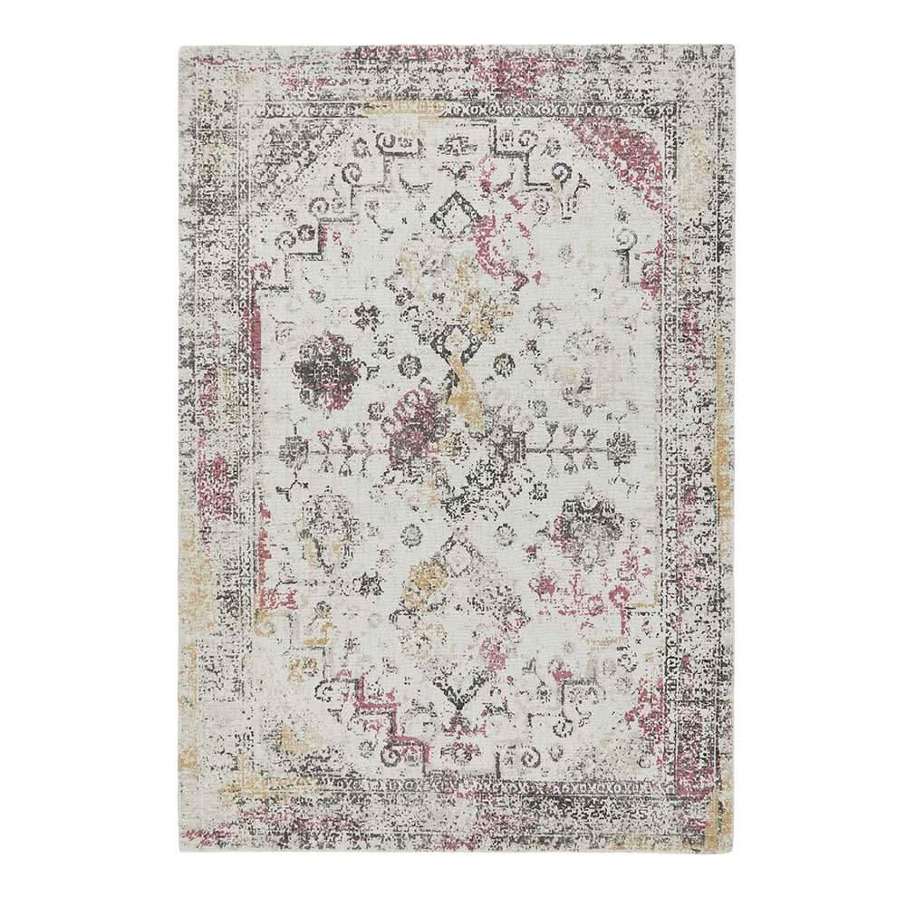 Origins Vogue Distressed Persian Style Recycled PET Rug Pink Ochre - beUNIQ - Created by Product Upload - 120cm x 170cm - distressed persian rug