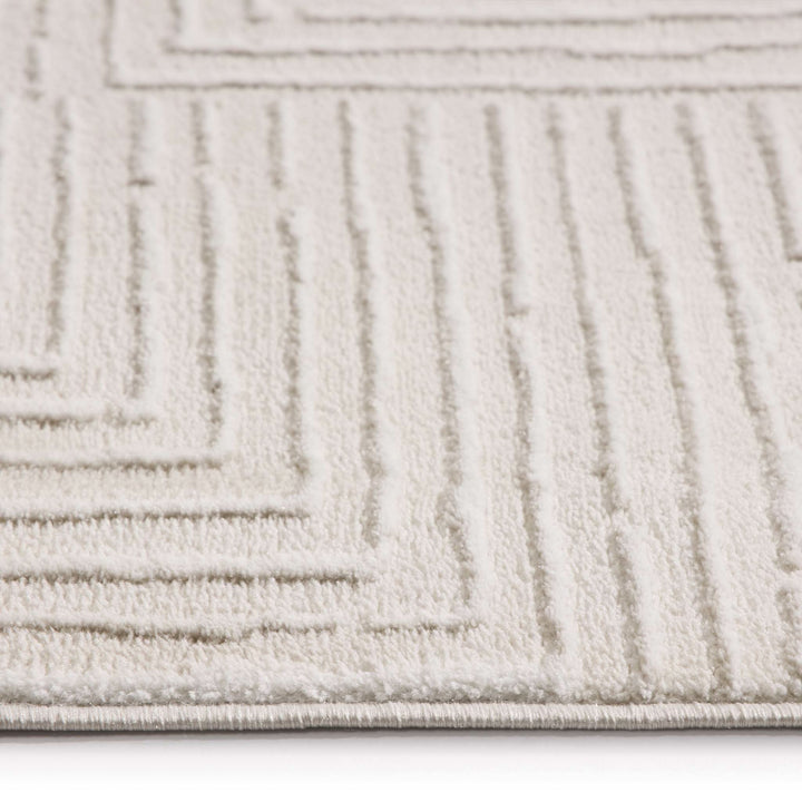 Origins Zen Geometric Area Rug Cream Soft Indoor Flooring - beUNIQ - Area Rug - 80x150 - Cream Geometric Rug