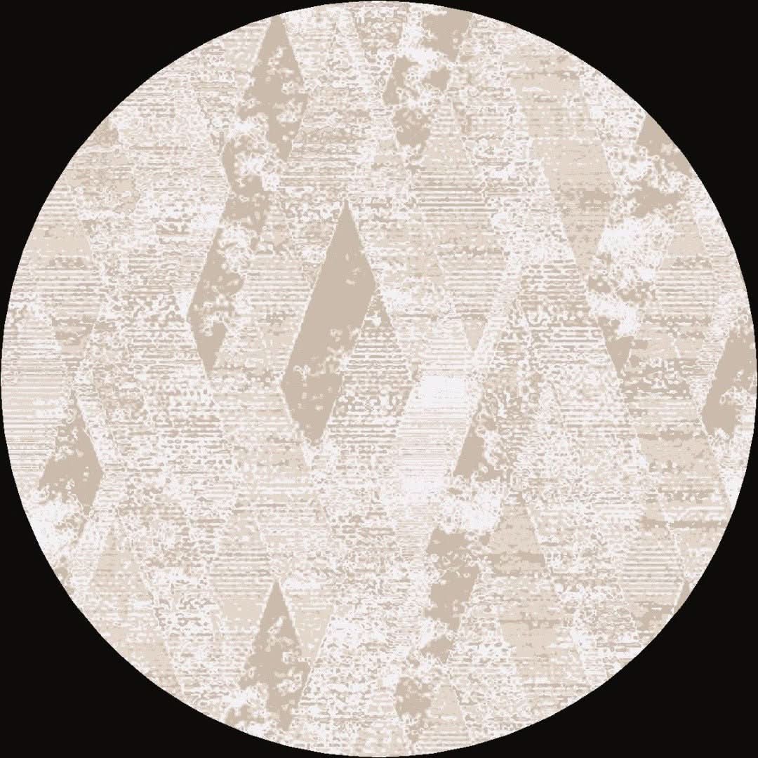 Bohemian Area Rug Amelia AM015 Stain Resistant Polypropylene Cream - beUNIQ - AM015 - Round 100cm x 100cm - bedroom rug