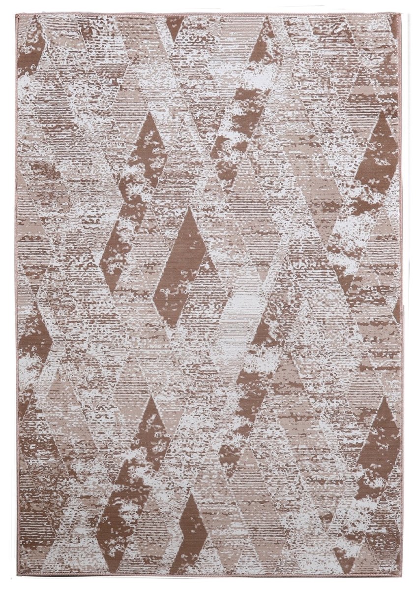 Bohemian Area Rug Amelia AM015 Stain Resistant Polypropylene Cream - beUNIQ - AM015 - Round 100cm x 100cm - bedroom rug