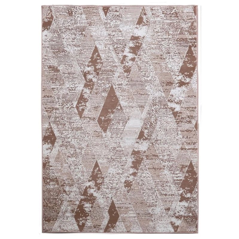 Bohemian Area Rug Amelia AM015 Stain Resistant Polypropylene Cream - beUNIQ - AM015 - Round 100cm - bedroom rug