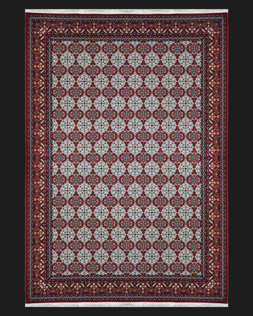 Crimson Aura – Contemporary Red Rug - beUNIQ