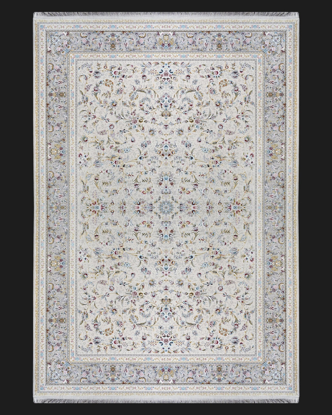 Elegance Bloom – Cream Floral Minimal Rug - beUNIQ