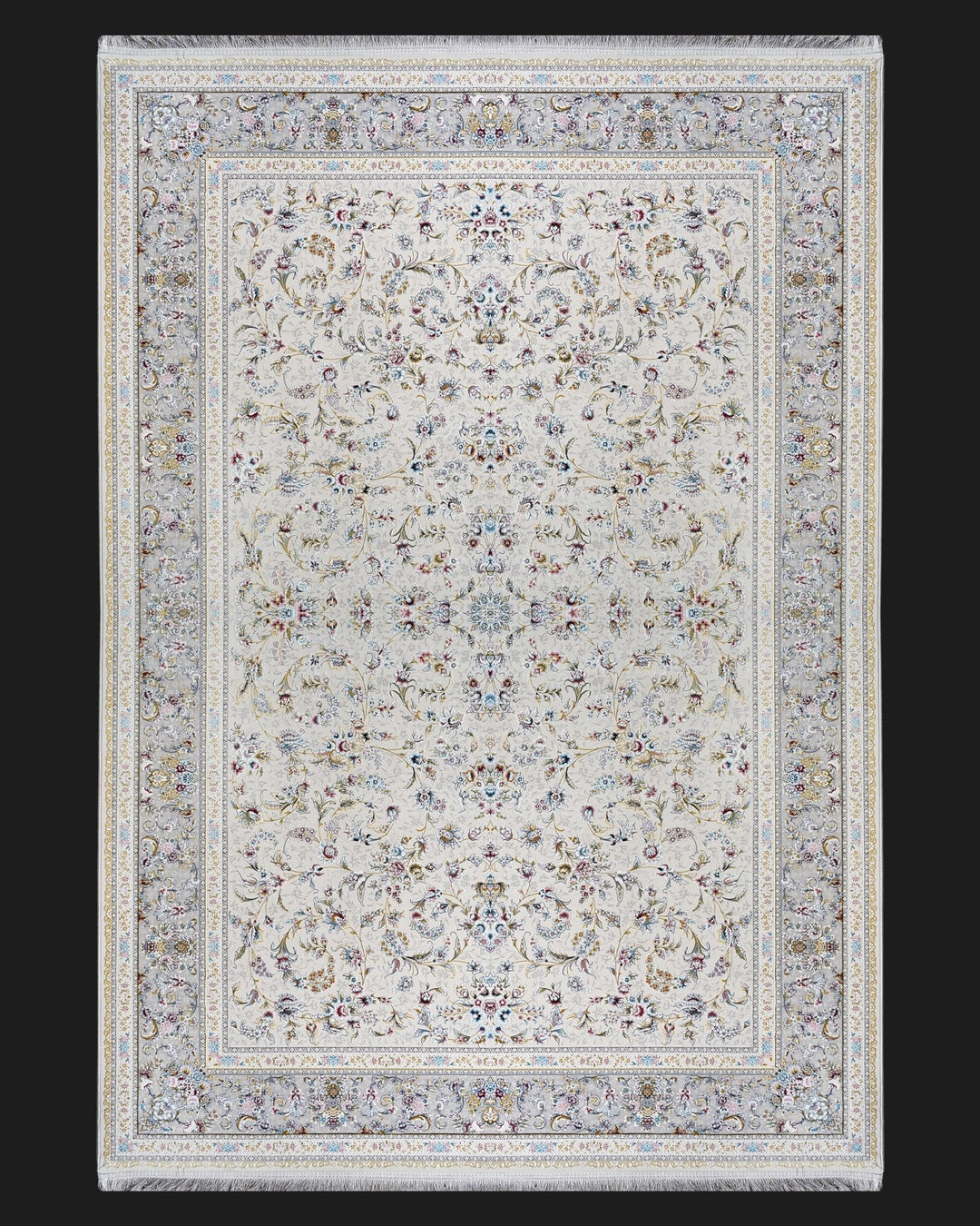 Elegance Bloom – Cream Floral Minimal Rug - beUNIQ