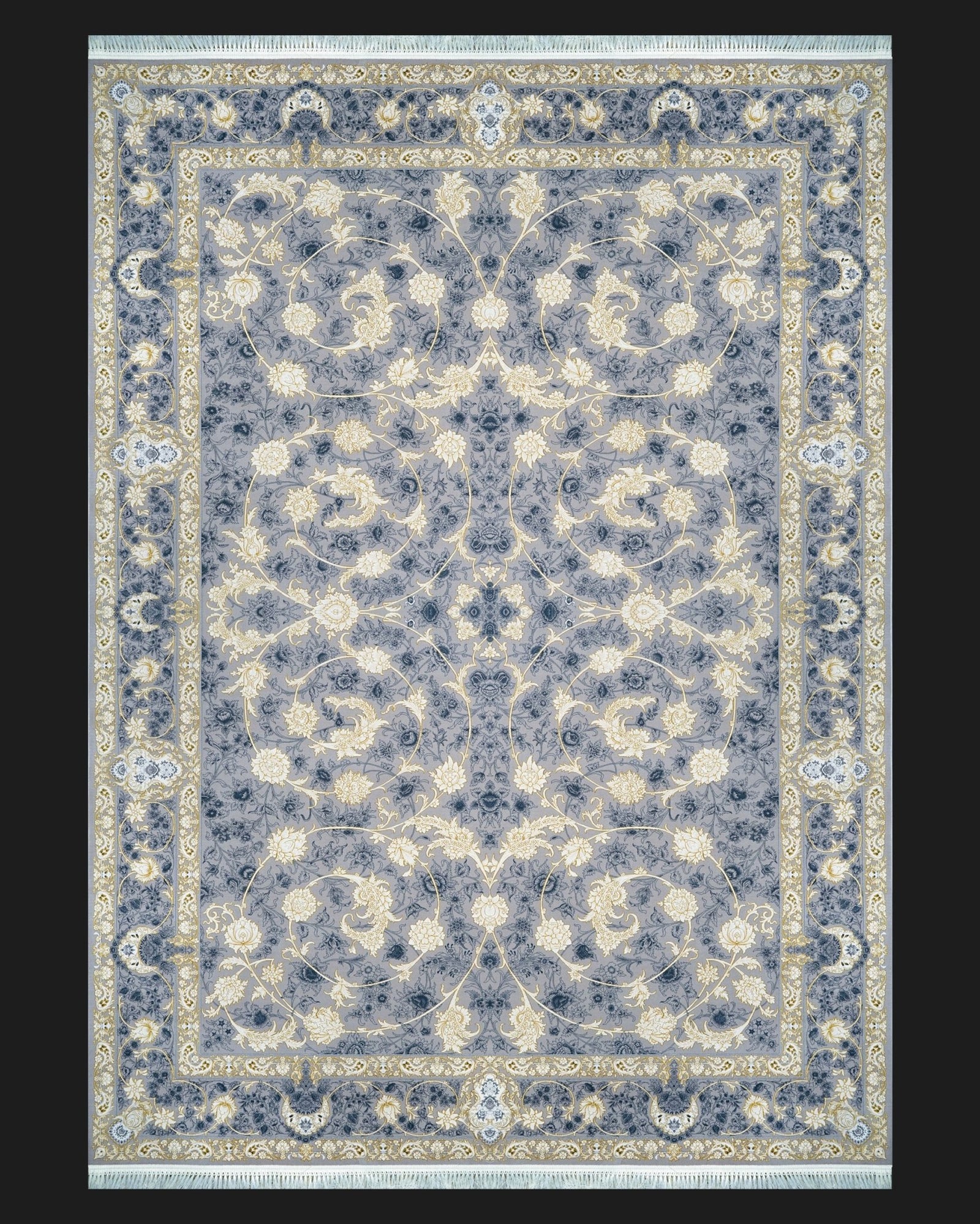 Gold Leaves Elephant Grey - beUNIQ