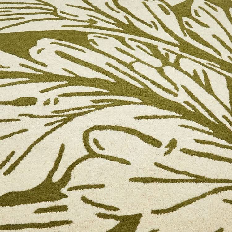 Origins Heritage Moss Traditional Floral Hand Tufted Pure Wool Rug - beUNIQ - Created by Product Upload - 200X200 Circle - floral rug