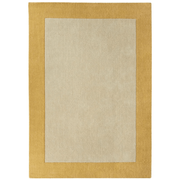 Origins Borders Ochre Wool Rug – Hand Loom Woven Border Design - beUNIQ - border rug - 080x150 - Created by Product Upload