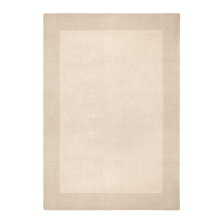 Origins Borders Natural Wool Rug | Hand Loom Woven Border Design - beUNIQ - border rug - 080X150 - Created by Product Upload