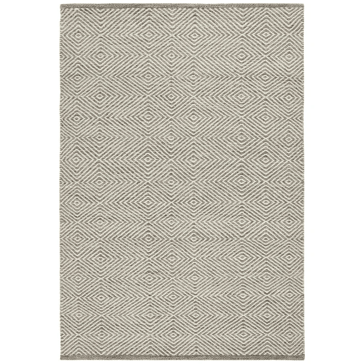 Origins Estelle Natural Pure Wool Flatweave Diamond Pattern Area Rug - beUNIQ - Created by Product Upload - 80x150 - diamond pattern rug