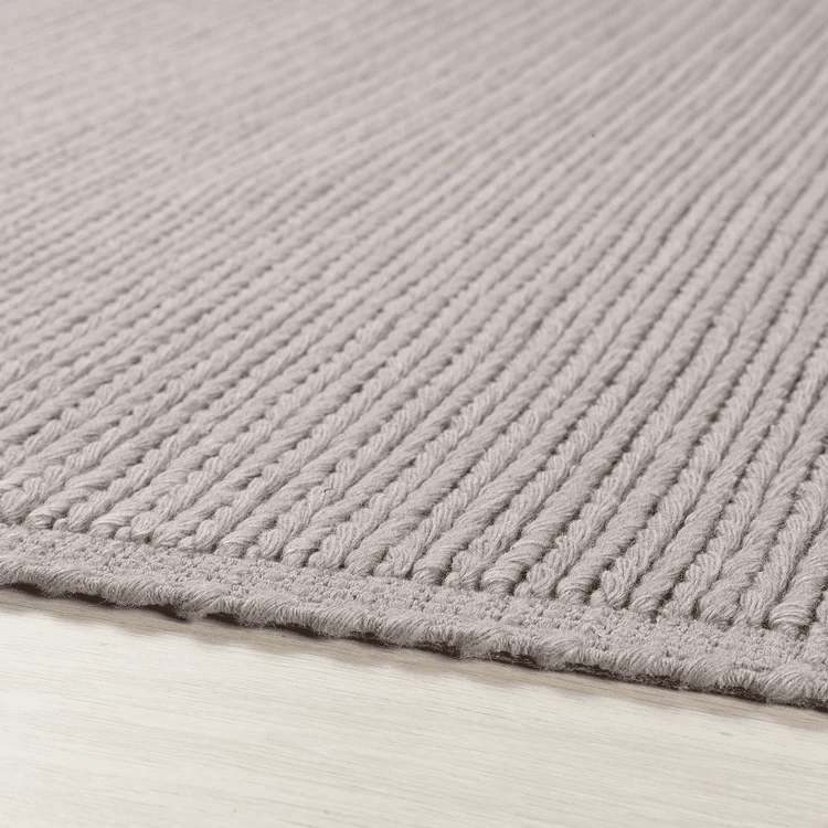 Origins Cable Warm Grey Hand Woven Pure Wool Rug - beUNIQ - braided rug - 120X170 - Created by Product Upload