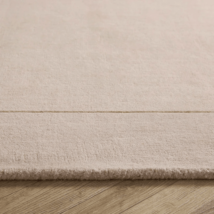 Origins Borders Natural Wool Rug | Hand Loom Woven Border Design - beUNIQ - border rug - 067X200 - Created by Product Upload