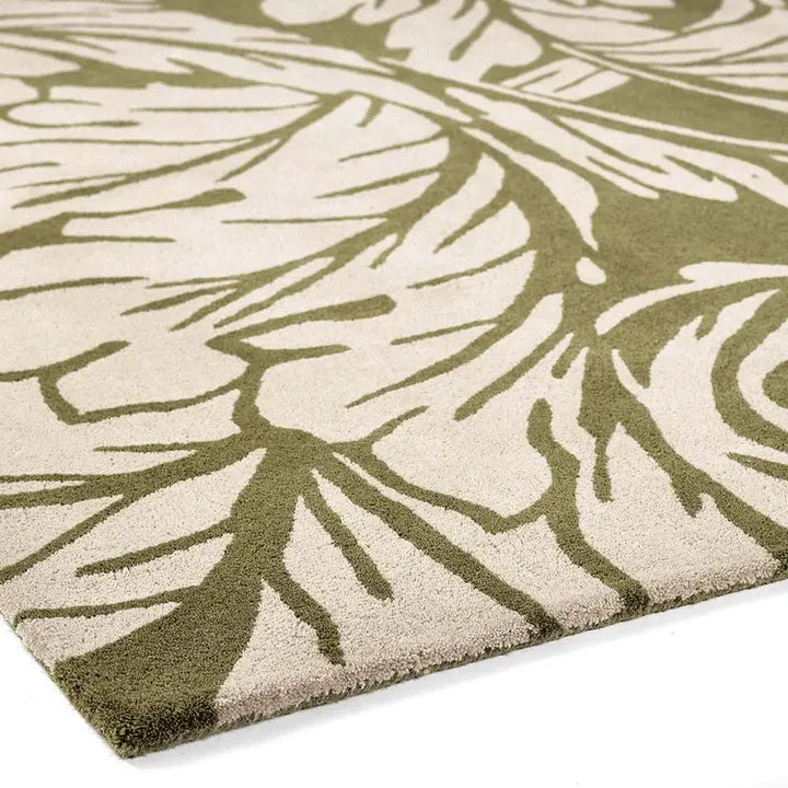 Origins Heritage Moss Traditional Floral Hand Tufted Pure Wool Rug - beUNIQ - Created by Product Upload - 200X200 Circle - floral rug